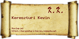 Kereszturi Kevin névjegykártya